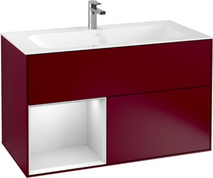 Тумба с раковиной Villeroy & Boch Finion G030MTHB 100 с подсветкой и освещением стены