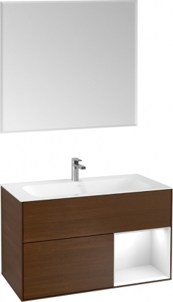 Мебель для ванной Villeroy & Boch Finion G040GFGN 100 с подсветкой и освещением стены