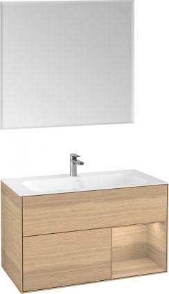 Мебель для ванной Villeroy & Boch Finion G040PCPC 100 с подсветкой и освещением стены
