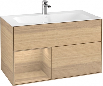 Тумба с раковиной Villeroy & Boch Finion G030PCPC 100 с подсветкой и освещением стены