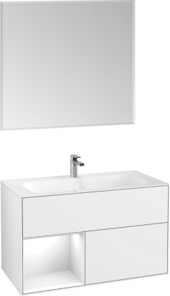 Мебель для ванной Villeroy & Boch Finion G030GFGF 100 с подсветкой и освещением стены