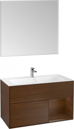 Мебель для ванной Villeroy & Boch Finion G040GNGN 100 с подсветкой и освещением стены
