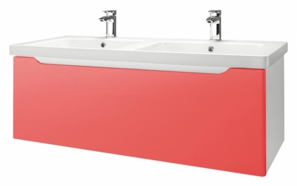 Тумба для комплекта Dreja Color 125 оранжевый глянец