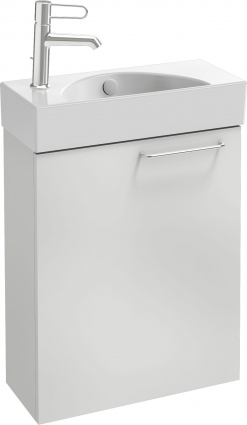 Тумба с раковиной Jacob Delafon Odeon Rive Gauche 50 L белый глянец, ручка хром