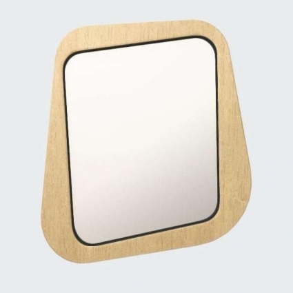 Зеркало настенное Woodi Woodi в шпоне с черным кантом