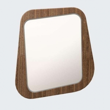 Зеркало настенное Woodi Woodi в темном шпоне со светло-серым кантом