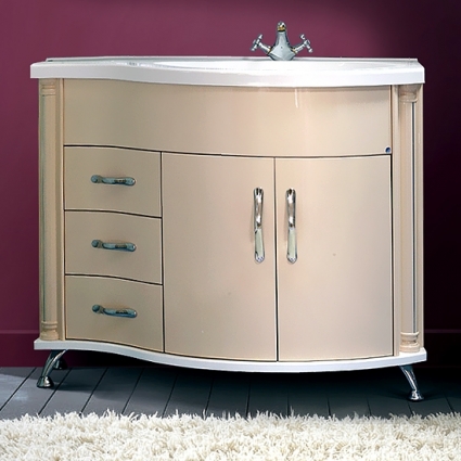 Тумба для комплекта Belux Ария 110 бежевая R