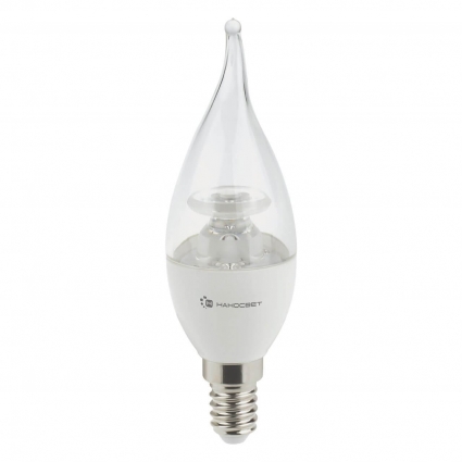 Лампа светодиодная Наносвет E14 6,5W 4000K прозрачная LC-CDTCL-6.5/E14/840 L219
