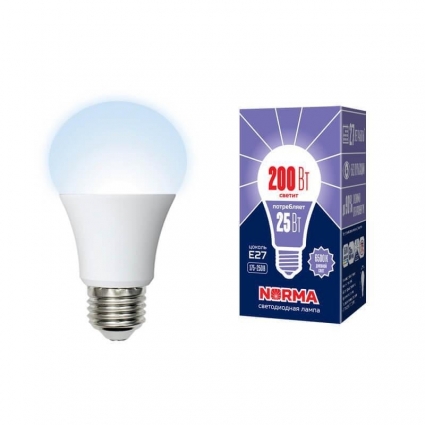 Лампа светодиодная E27 25W 6500K матовая LED-A70-25W/6500K/E27/FR/NR UL-00004471