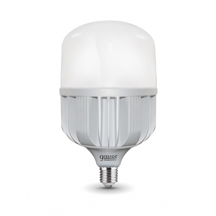 Лампа светодиодная Gauss E40 80W 6500K матовая 63438