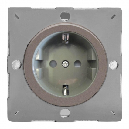 Розетка 2К+З Varilight Pewter Effect/серый EG5FGR