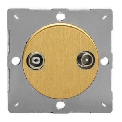 Розетка TV/FM Varilight Brushed Brass Z1EGRTV2B