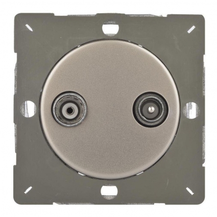 Розетка TV/FM Varilight Satin Chrome Z1EGRTV2N