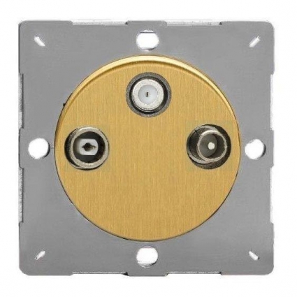 Розетка TV/FM/SAT Varilight Brushed Brass Z1EGRTV3B