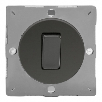 Выключатель Varilight одноклавишный Iridium Black Z1EG1I