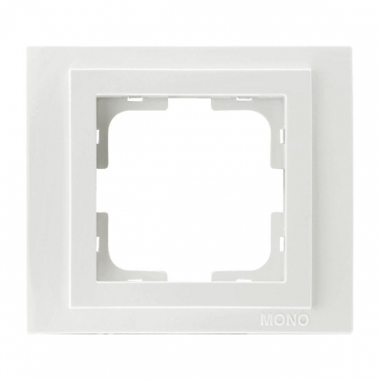 Рамка 1-постовая Mono Electric Despina жемчуг 102-250000-160