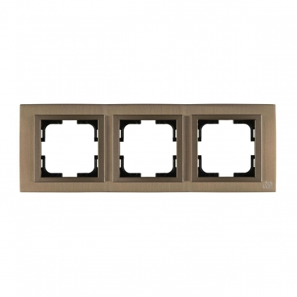 Рамка 3-постовая Mono Electric Style Aluminium бронза 107-810000-162