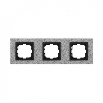 Рамка 3-постовая Mono Electric Style Granit белый гранит 107-600000-162