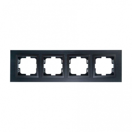 Рамка 4-постовая Mono Electric Style Aluminium дымчатый графит 107-820000-163