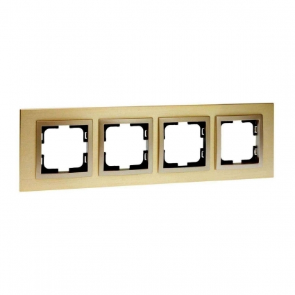 Рамка 4-постовая Mono Electric Style Aluminium титан-шампань 107-830000-163