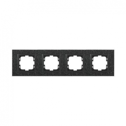 Рамка 4-постовая Mono Electric Style Granit чёрный гранит 107-610000-163