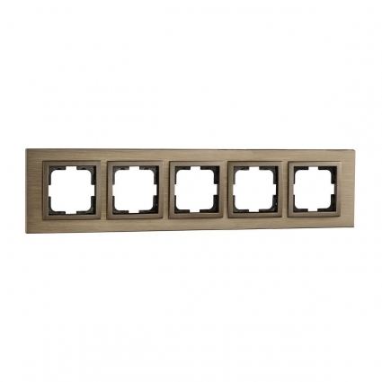 Рамка 5-постовая Mono Electric Style Aluminium бронза 107-810000-164