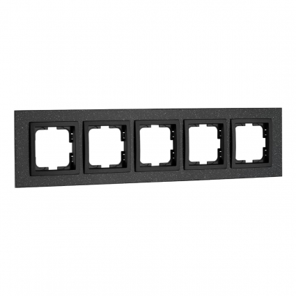 Рамка 5-постовая Mono Electric Style Granit чёрный гранит 107-610000-164