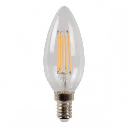 Лампа светодиодная диммируемая Lucide E14 4W 2700K прозрачная 49023/04/60