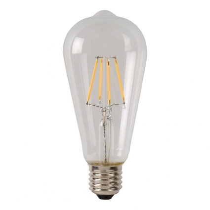 Лампа светодиодная диммируемая Lucide E27 5W 2700K прозрачная 49015/05/60