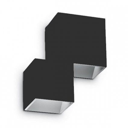 Уличный настенный светодиодный светильник Ideal Lux Rubik Ap2 Nero 4000K 180045