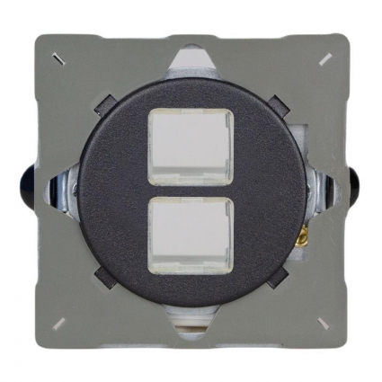 Монтажная плата Varilight розетки 2xRJ-45 без разъема Matt Black Z1EGD2Y.MB