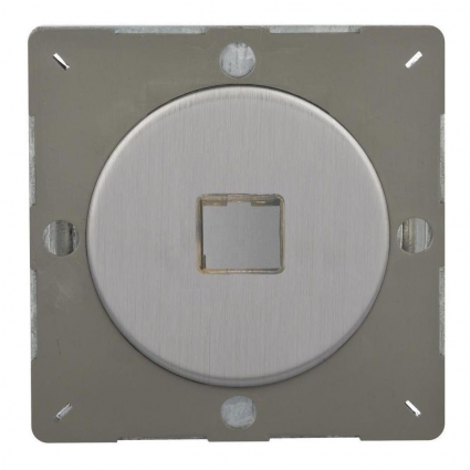 Монтажная плата Varilight розетки RJ-45 без разъема Brashed Steel Z1EGD1S