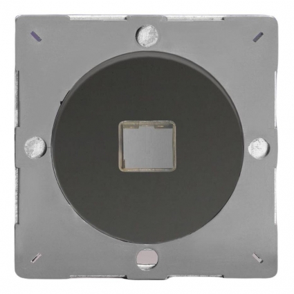 Монтажная плата Varilight розетки RJ-45 без разъема Iridium Black Z1EGD1I