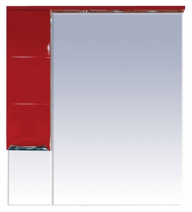 Зеркало-шкаф Misty Петра 90 красный L