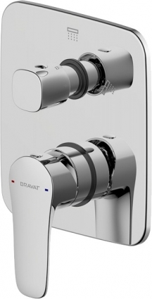 Смеситель Bravat Source F817CP-2-SET С ВНУТРЕННЕЙ ЧАСТЬЮ, для душа