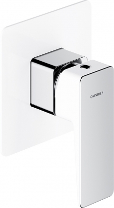 Смеситель Omnires Parma PM7445CRB C ВНУТРЕННЕЙ ЧАСТЬЮ, для душа, белый-хром