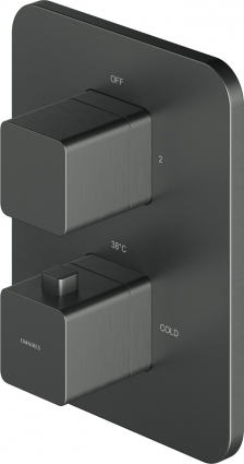 Термостат Omnires Parma PM7436GR C ВНУТРЕННЕЙ ЧАСТЬЮ, для душа, графит