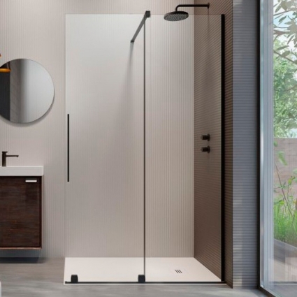 Душевая перегородка Radaway Furo Black Walk-in 130 R