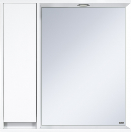 Зеркало Misty Алиса 75 L с подсветкой белое