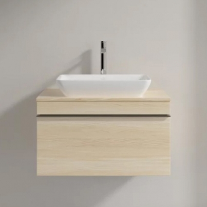 Тумба с раковиной Villeroy & Boch Venticello 75 elm lmpresso, с ручкой хром