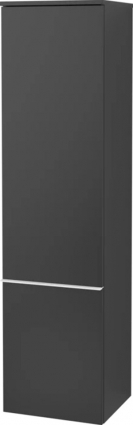 Шкаф-пенал Villeroy & Boch Venticello A95112 R, black matt lacquer, с белой ручкой