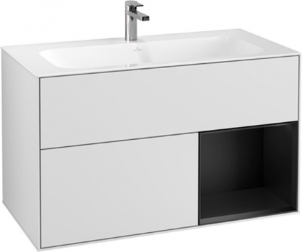Тумба с раковиной Villeroy & Boch Finion G040PDMT 100 с подсветкой и освещением стены