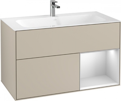 Тумба с раковиной Villeroy & Boch Finion G040MTHH 100 с подсветкой и освещением стены