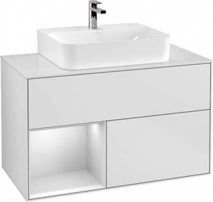 Тумба с раковиной Villeroy & Boch Finion G111MTMT 100 с подсветкой и освещением стены