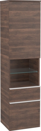 Шкаф-пенал Villeroy & Boch Venticello A95202 L, aizona oak, с белыми ручками