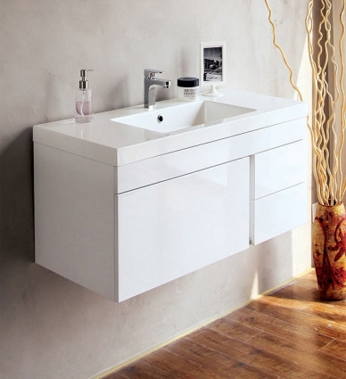 Тумба с раковиной BelBagno Luce 80 bianco lucido