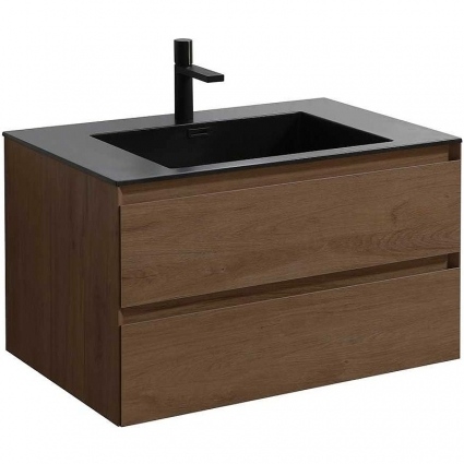 Тумба с раковиной  Vincea Luka 80 подвесная T.Oak 