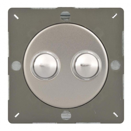 Переключатель кнопочный Varilight двойной 2-позиционный Satin Chrome Z1EGP2N
