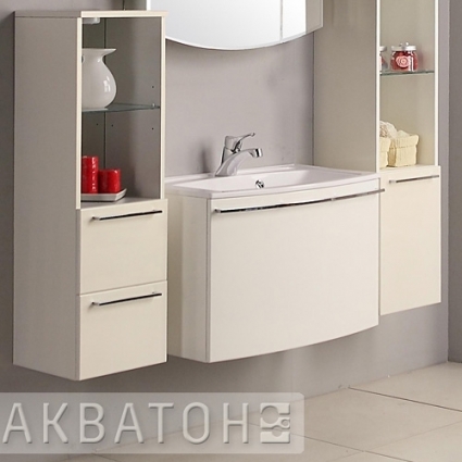 Тумба с раковиной Акватон Севилья 80 белый жемчуг