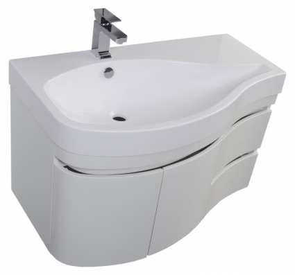 Тумба с раковиной Aquanet Сопрано 2-95 белая L